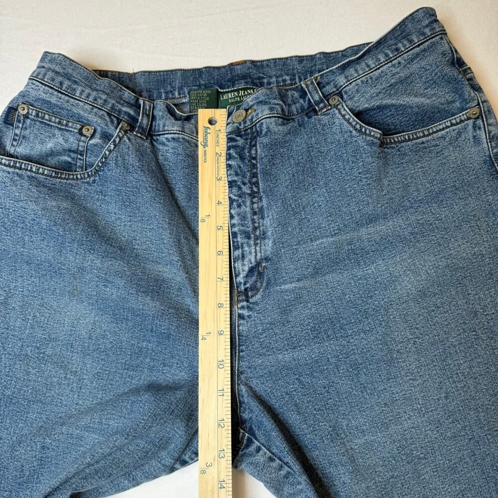 Lauren Jeans Co Ralph Lauren Women Petite Denim Jeans Size 18WP 5 Pocket Stretch - Picture 9 of 10